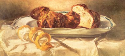 Still life with brioches and lemon, 1873 by Édouard Manet